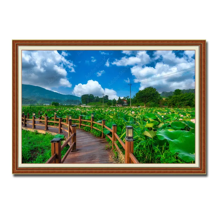 Tranh phong cảnh đầm hoa sen đẹp Amia33266