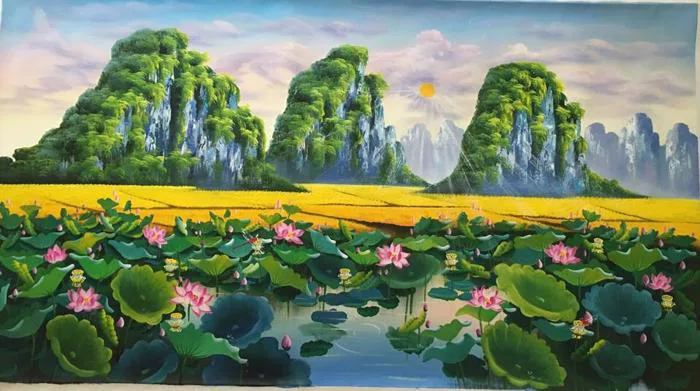 7 mẫu tranh hoa sen người giàu thường treo trong nhà - CafeLand.Vn