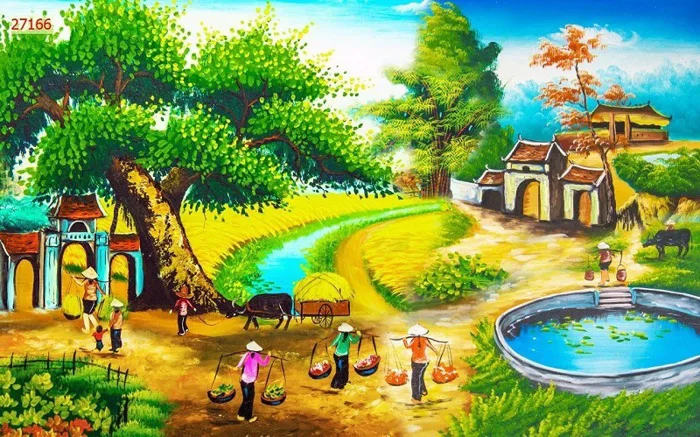 Những bức tranh phong cảnh làng quê Việt Nam đẹp xuất sắc nhất