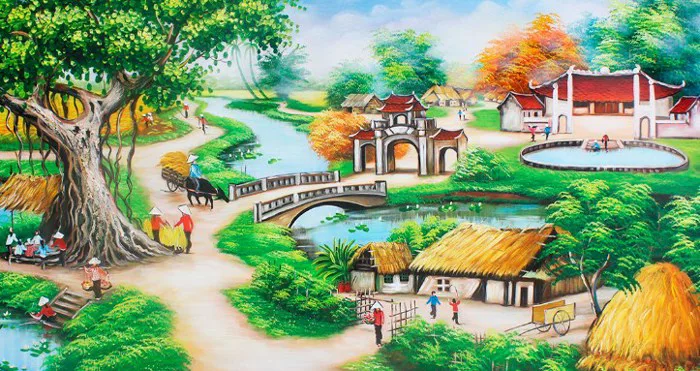 Nét đẹp của tranh phong cảnh làng quê, tranh tĩnh vật