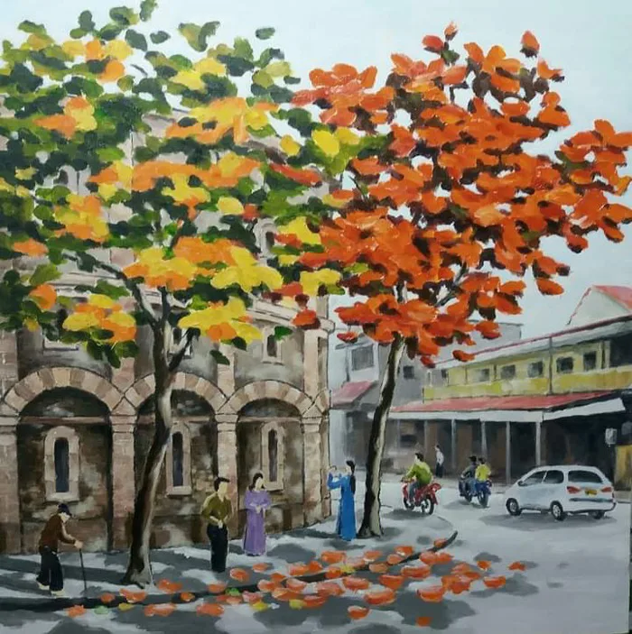 Mùa thu Hà Nội - Tranh Phong Cảnh