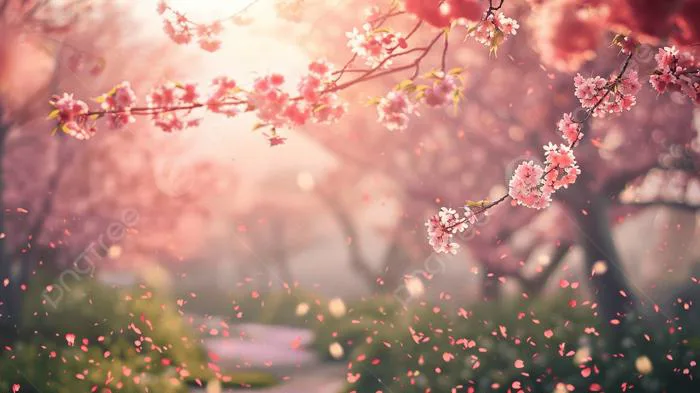 Nền Mùa Xuân Cây Hoa Anh đào Phong Cảnh Ảnh Và Hình ảnh Để Tải Về Miễn Phí  - Pngtree