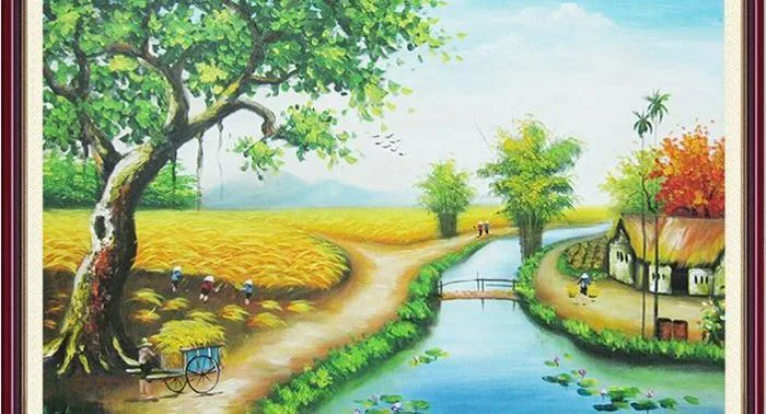 Những bức tranh phong cảnh quê hương đẹp treo phòng