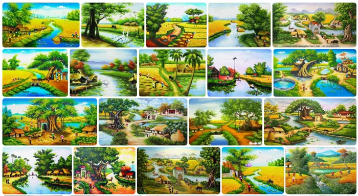 99 Tranh Phong Cảnh Quê Hương Đẹp
