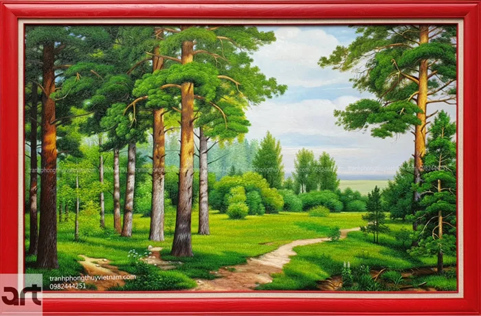 tranh phong cảnh thiên nhiên rừng cây - Tranh Phong Thủy