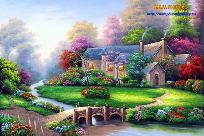 Tranh Sơn Dầu Phòng Cảnh Châu Âu Tsd151 - Tranh Sơn Dầu Minh Hưng【 # 1  TPHCM】tranh Vẽ Tay 100% Sơn Dầu