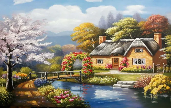 Những Mẫu Tranh Sơn Dầu Phong Cảnh Nước Ngoài Đẹp - Tranh Sơn Dầu Minh Hưng