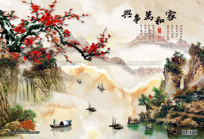 TRANH SƠN THỦY HỮU TÌNH, TRANH PHONG CẢNH SÔNG NÚI, TRUNG QUỐC - Tranh  tường chất lượng cao | Thư Viện Tranh