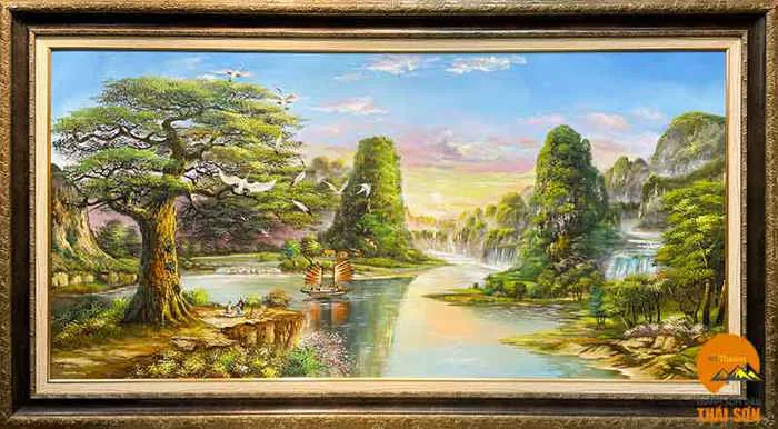 Tuyệt tác tranh sơn thủy hữu tình mang ý nghĩa phong thủy 2021