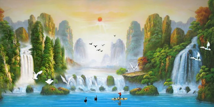 Tranh phong cảnh sơn thủy file JPEG 3232 - Chia sẻ & cung cấp file thiết kế  quảng cáo, đồ họa vector, file in ấn chất lượng. Download file Corel, AI,  PSD,