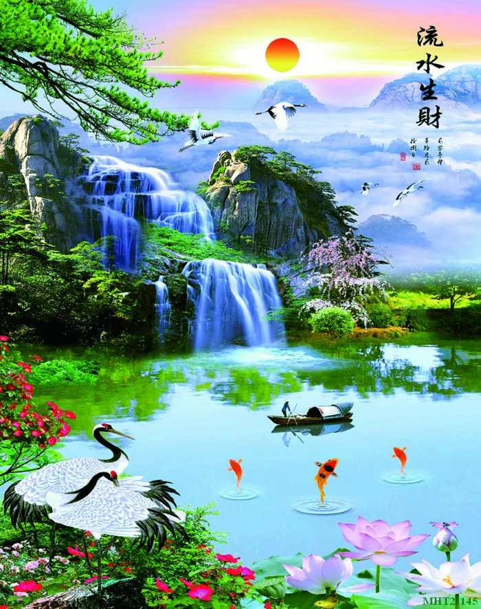 Phong cảnh sơn thủy hữu tình MHT2-145 - TRANH DÁN TƯỜNG