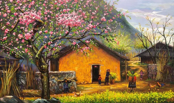 Tranh Đá Quý Phong Cảnh Tây Bắc - TRANH ĐÁ QUÝ NAM KHÁNH