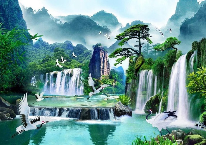 Các mẫu tranh thác nước đẹp có ý nghĩa phong thủy to lớn cho gia chủ