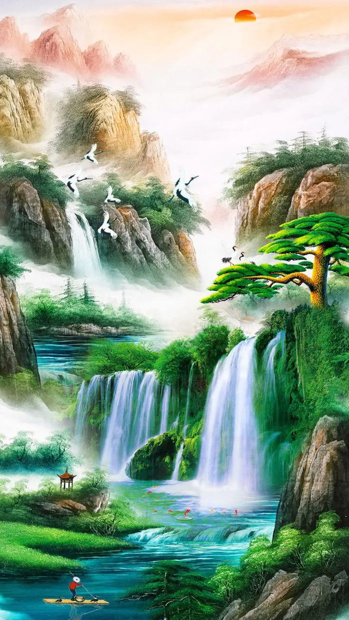 Hình nền thác nước đẹp 3D đẹp nhất