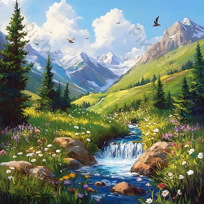 Tải miễn phí Phong Cảnh Thung Lũng Núi Serene Với Thác Nước Thác Nước Tươi  Tốt Nhiếp Ảnh | JPG chuyên nghiệp - Pikbest
