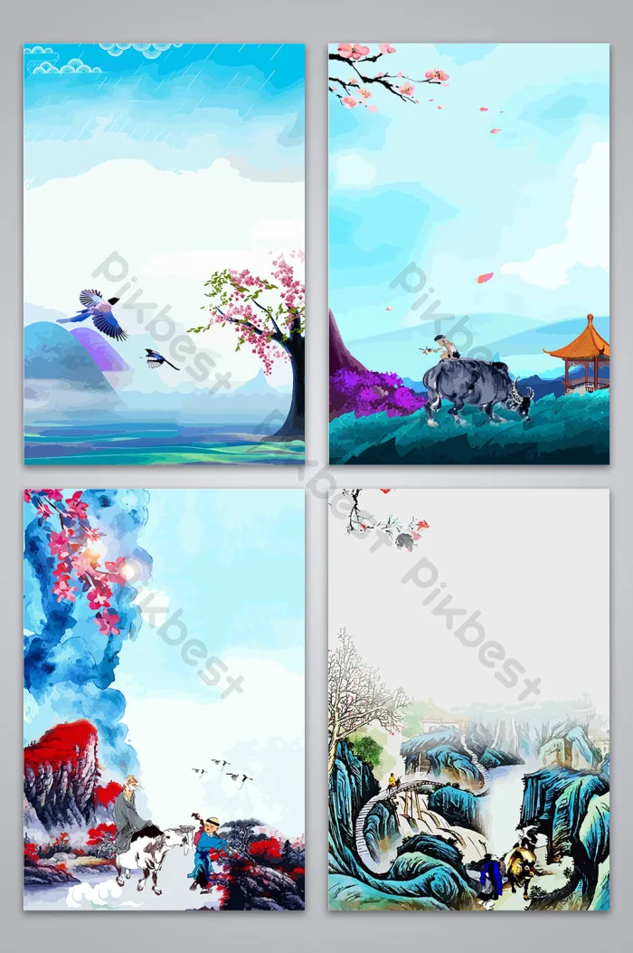 Tải miễn phí Tranh Thủy Mặc Trung Quốc Văn Hóa Cổ điển Sông Núi Phong Cảnh  Thiết Kế ảnh Nền Nền | AI chuyên nghiệp - Pikbest