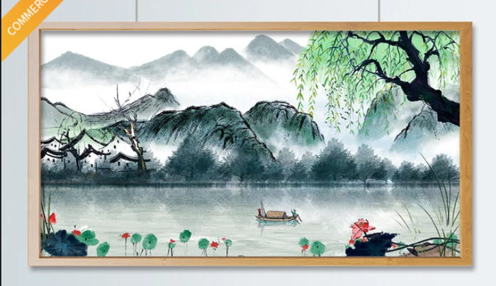 In tranh phong cảnh thuỷ mặc đẹp, sắc net