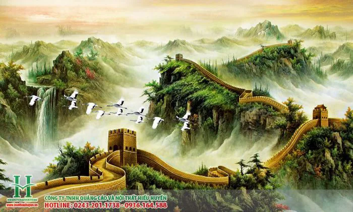 Những mẫu tranh 3D thủy mặc đẹp nhất | Khổ lớn - Sang trọng - Giá rẻ