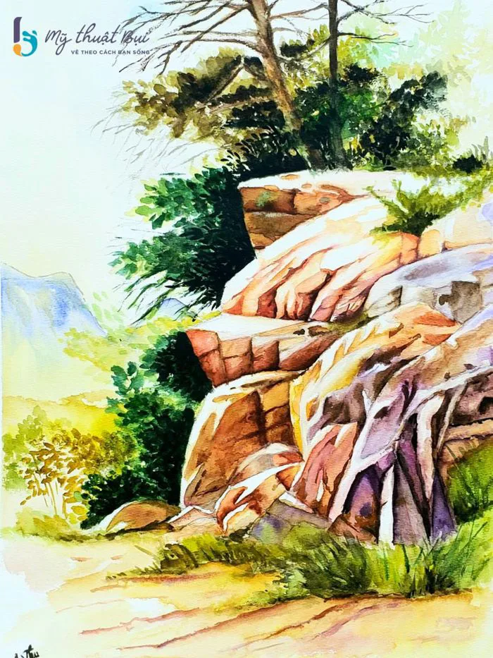 300 tranh màu nước đẹp đa dạng chủ đề từ phong cảnh biển, quê hương, hoa