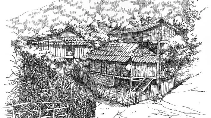 Ký hoạ phong cảnh [Sketch] Tây Bắc - Việt Nam