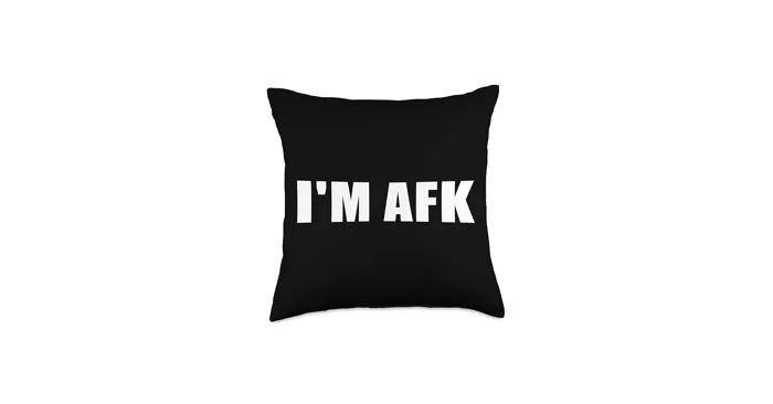 Amazon.com: I'm AFK | Funny Video Gamer Away From Keyboard streamer meme  Throw Pillow : Home & Kitchen