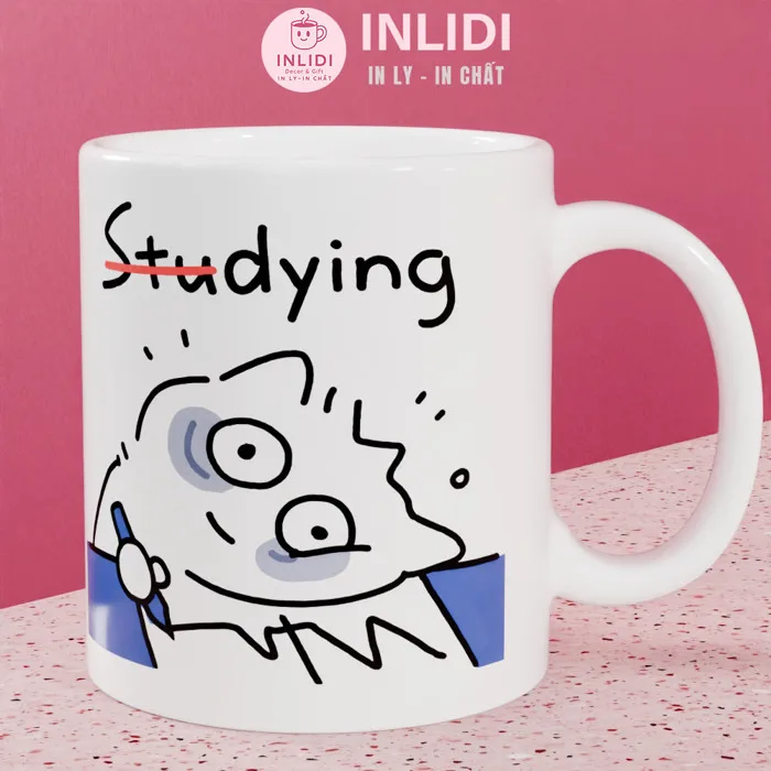 Ly Cốc Sứ Meme STUDYING Hài Hước In Hình Nhân Vật Mặt Ngơ Khi Học Bài, Cốc  Uống Cà Phê Trà Sữa Cho Học Sinh Sinh Viên