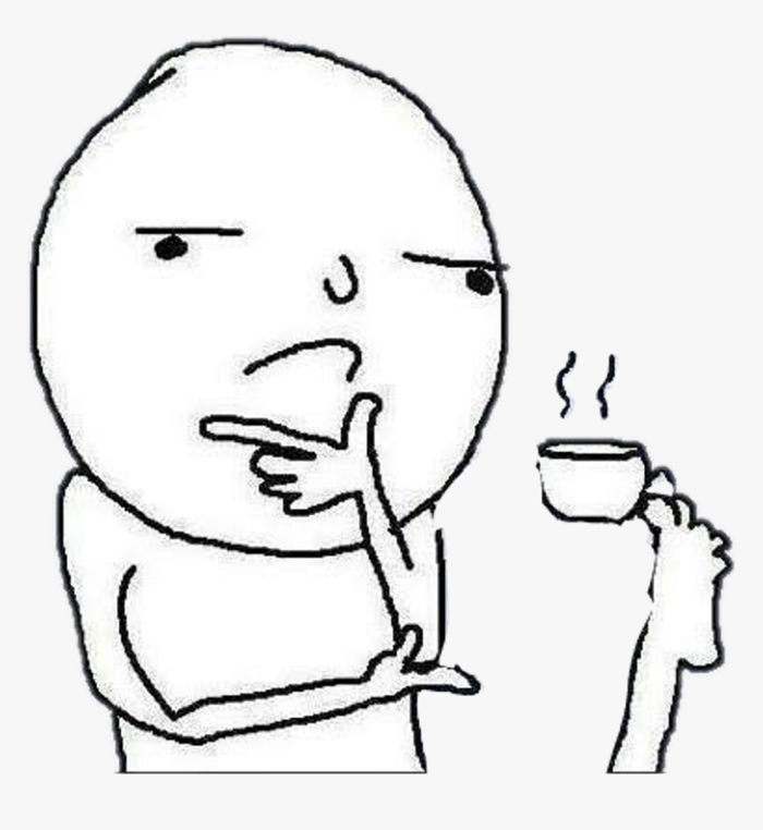 Thinking Guy Coffee Meme, HD Png Download - kindpng