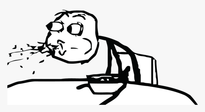 Meme Face - Meme Spitting Out Coffee, HD Png Download - kindpng