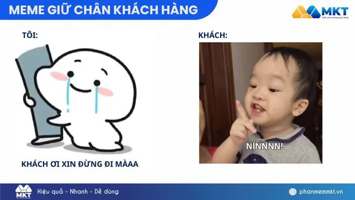 99+ Ảnh chế giữ chân khách hàng meme “cười ra nước mắt”