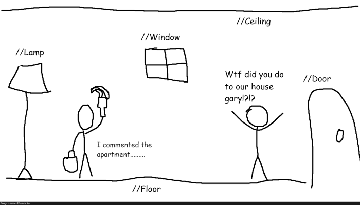 commentingCodeBeLike · ProgrammerHumor.io