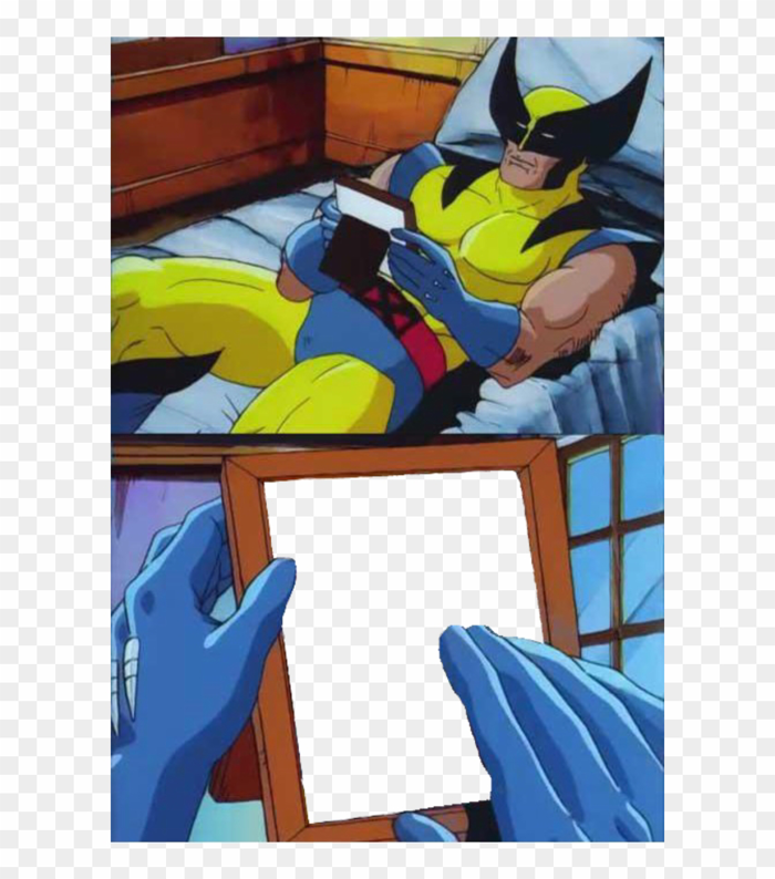 Wolverine Crush - Transparent Template - Meme Templates, HD Png Download - 600x873(#462973) - PngFind