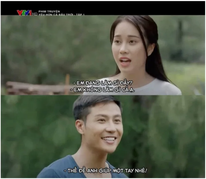 Màn thả thính “chất lừ” của Thanh Sơn trong phim “Yêu hơn cả bầu trời”