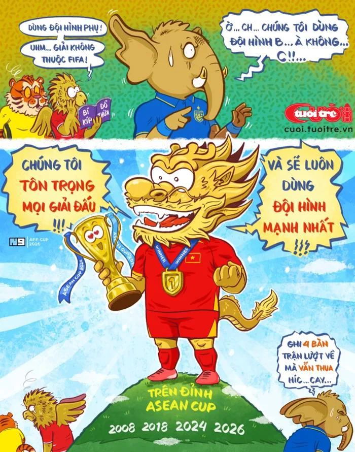 Thái Lan ghi 4 bàn, Việt Nam lên đỉnh ASEAN Cup 4 lần - Tuổi Trẻ Online