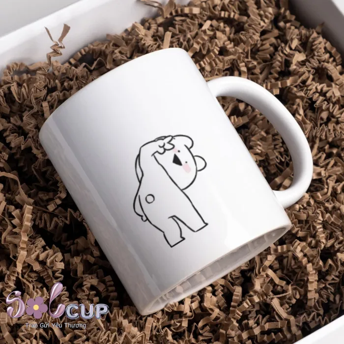 Cốc Sứ In Hình Meme Dễ Thương (In Hình Theo Yêu Cầu) - Cốc Uống Nước Có  Quai Dung Tích 400ml