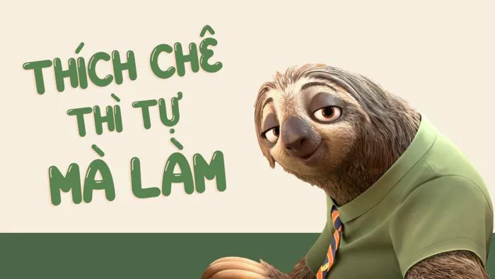 Hình nền con lười Flash Zootopia meme cho dân văn phòng