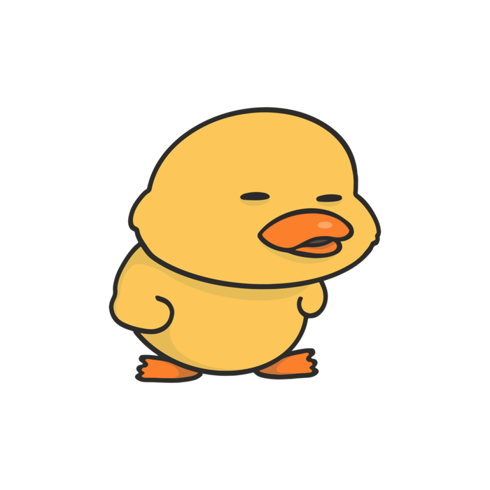 Cute Little Duck Meme Sticker Cute Illustration 53687617 PNG