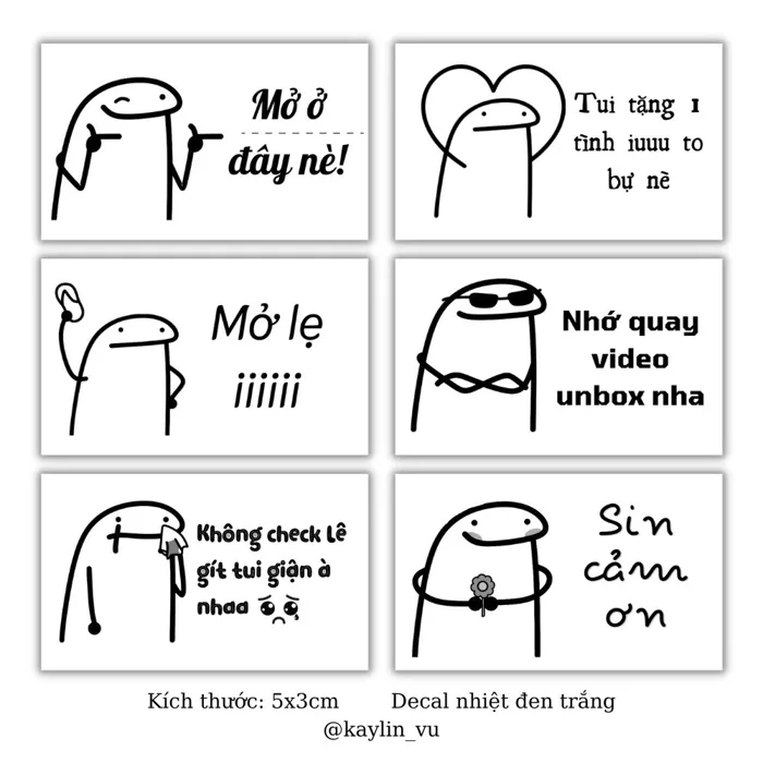 ĐỘC QUYỀN] SET 50/100C MEME THẰN LẰN CẢM XÚC 5x3CM / mitmit_shop | Shopee Việt Nam