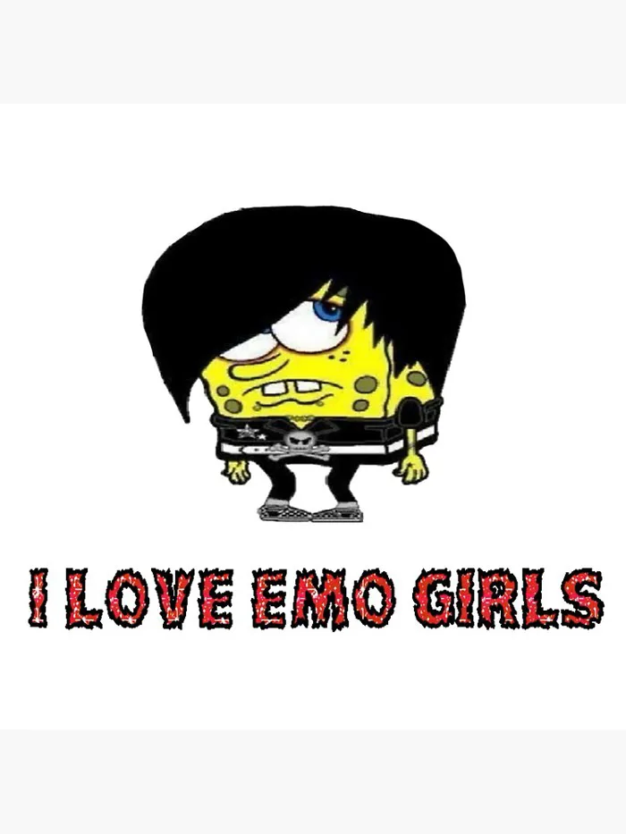 I love Emo Girls” Emo Spongebob Meme