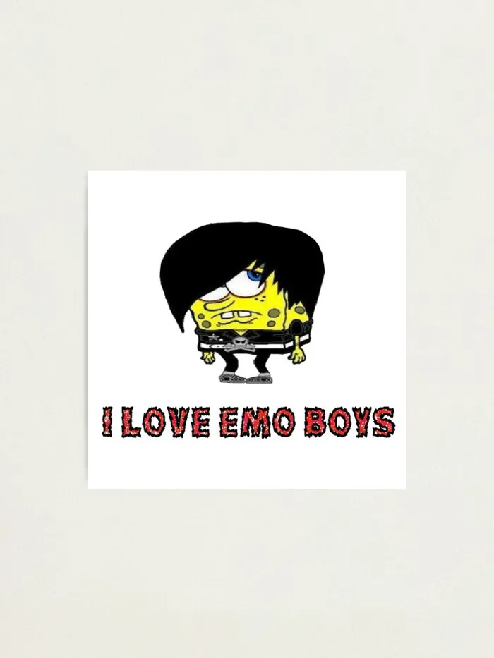 I love Emo Boys” Emo Spongebob Meme 