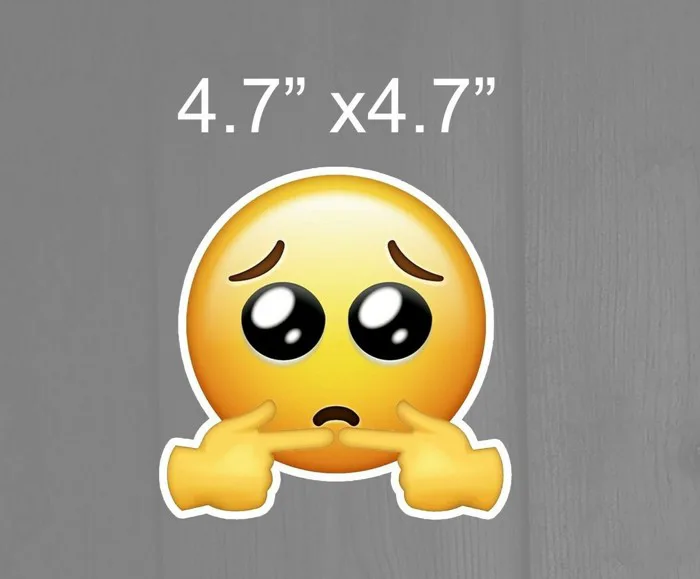 Shy Emoji Meme Iphone Sticker Vinyl Sticker Car Decal