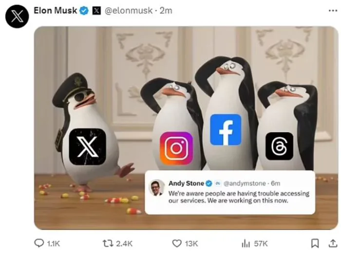 Meme tràn ngập mạng xã hội trong thời gian Facebook ngừng hoạt động