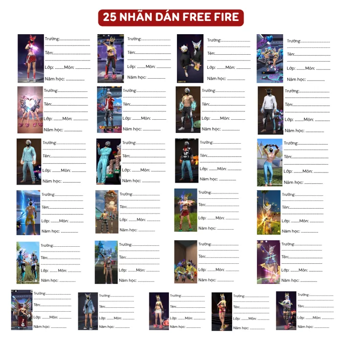 Nhãn Vở Roblox Slay Meme Free Fire Hottrend 2026- Nhãn Dán Sách set15/set25  Happy Birds | Shopee Việt Nam
