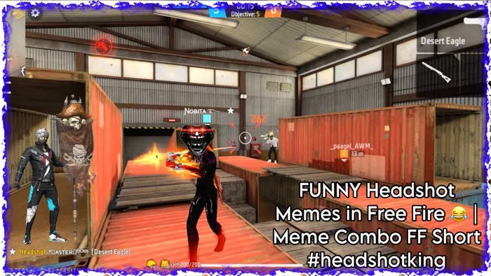 FUNNY Headshot Memes in Free Fire 😂 | Meme Combo FF Short #headshotking