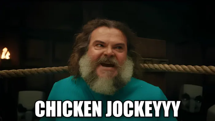 Jack Black Chicken Jockey Meme HD - Template — Kapwing