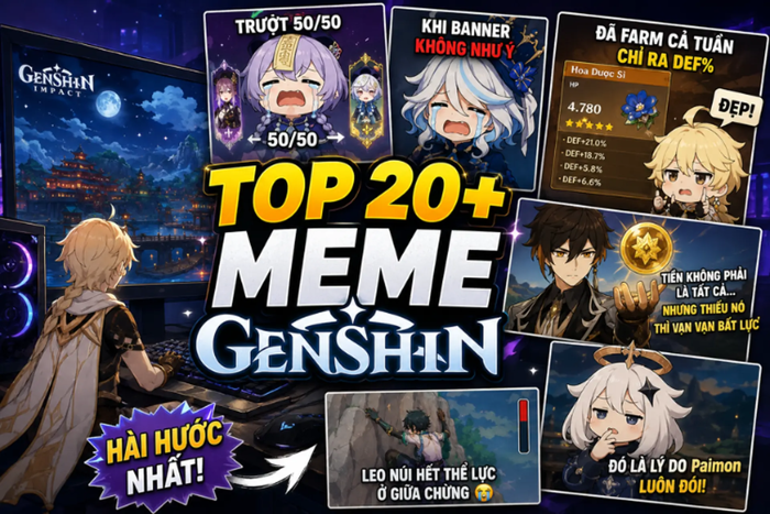 Meme Genshin: Tổng hợp ảnh meme hài hước hot nhất cộng đồng