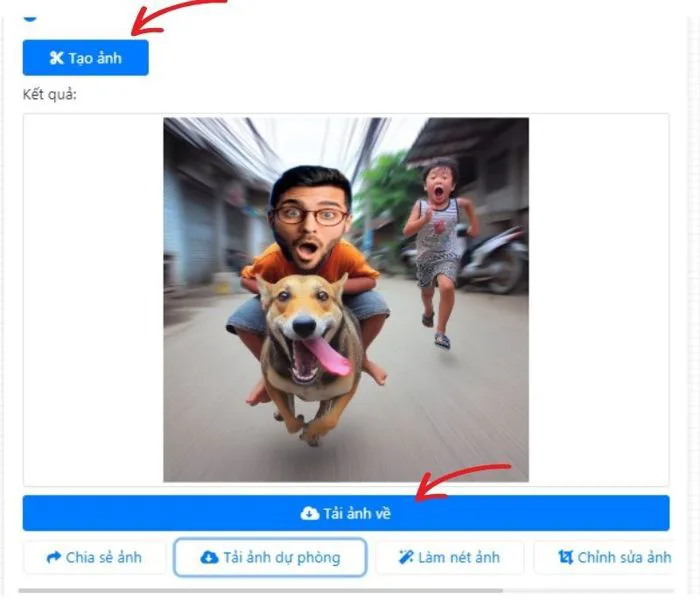 Hướng dẫn cách ghép mặt mình vào Runmeme, tạo ảnh rượt đuổi thú vị