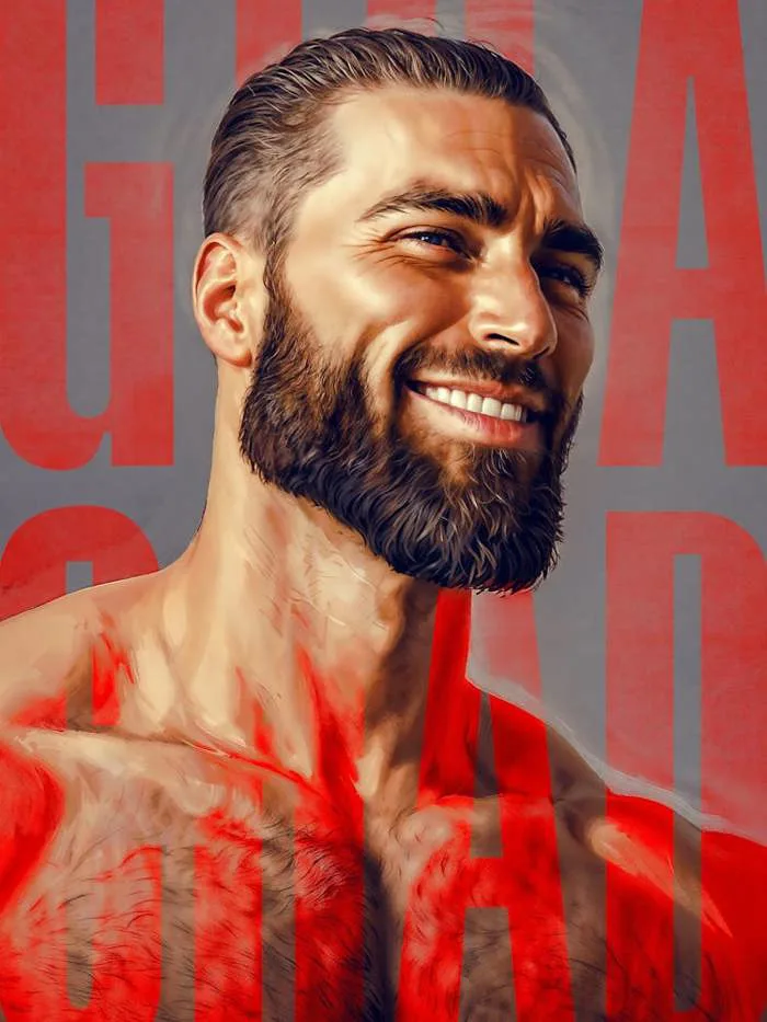 Giga Chad Typography Meme Art Print by Lootprint – Fy!