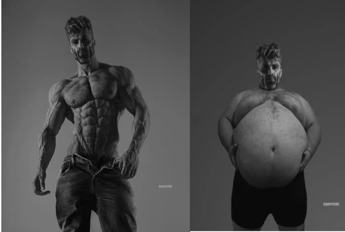 Self Image vs Reality GigaChad Meme Generator