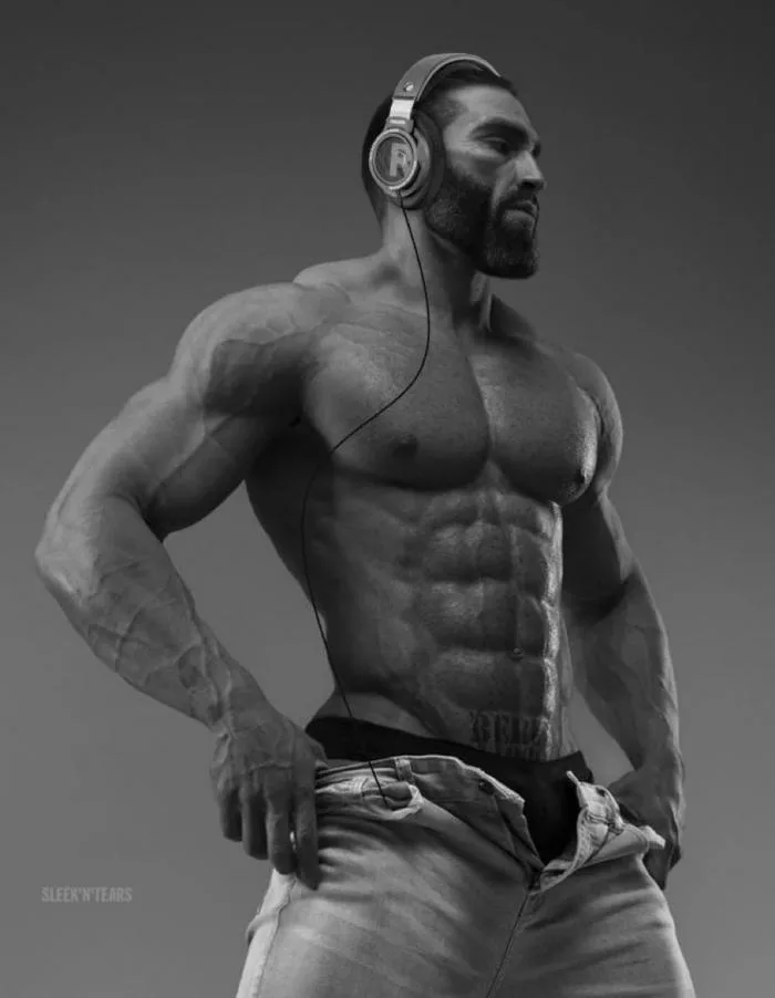 Tao thấy cái meme gigachad này bị dùng cho chủ đề chẳng liên quan gì đến  tai nghe cả. : r/headphones