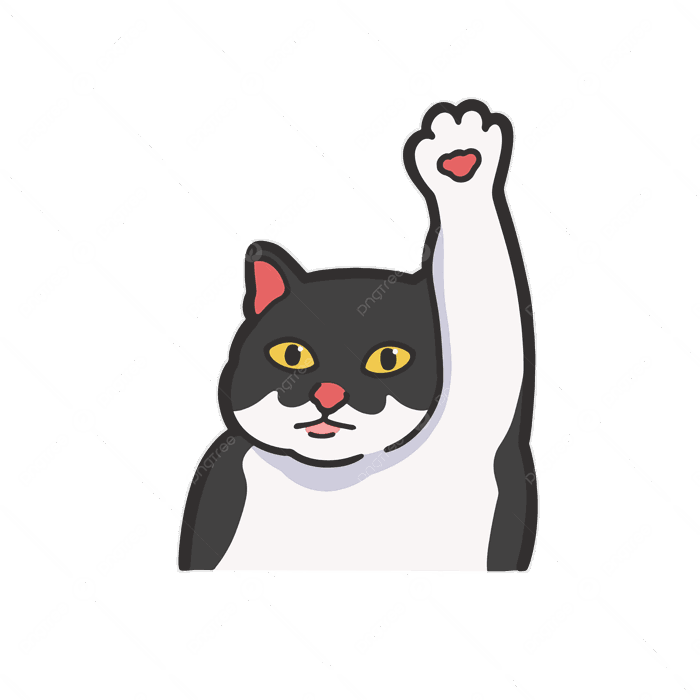 Hình ảnh Nhãn Dán Meme Mèo Giơ Tay Trong Suốt Minh Họa Vector Dễ Thương PNG , Clipart Mèo, Clipart Bàn Tay, Clip Nghệ Thuật Dễ Thương PNG và Vector với nền